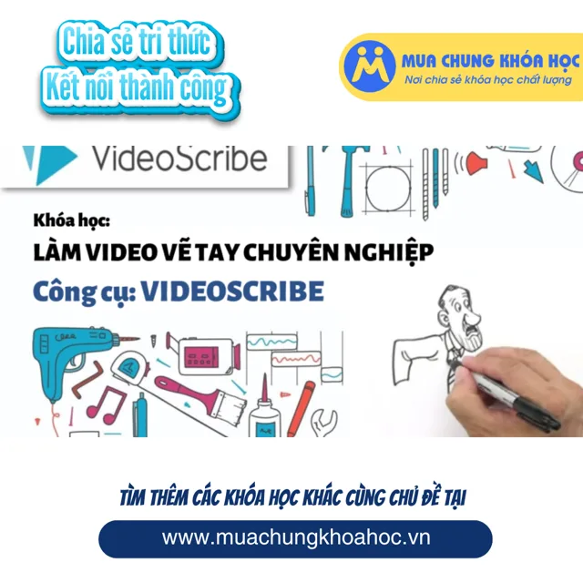 GTK24 Làm chủ phần mềm biên video dạng bàn tay vẽ Videoscribe