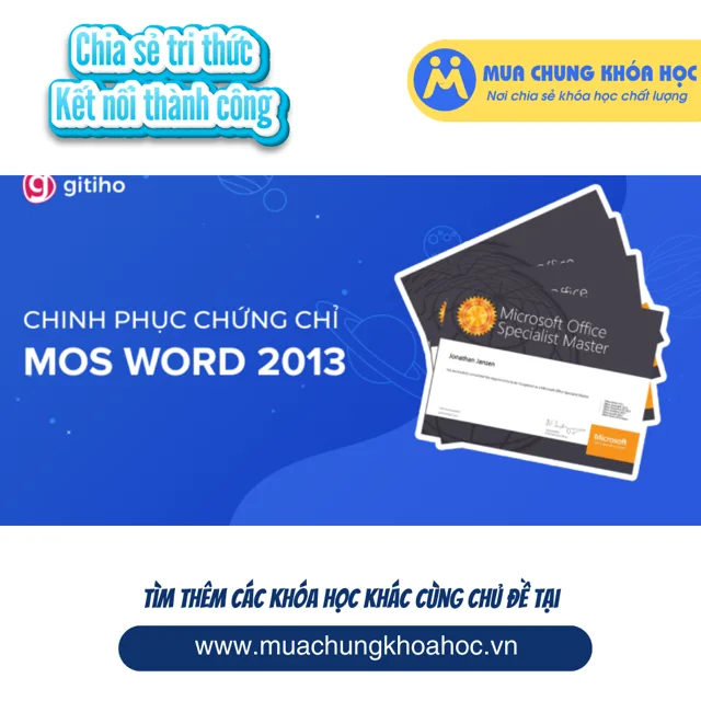 GVP41 - MOSW - Chinh phục MOS Word 2013 cùng Nimbus