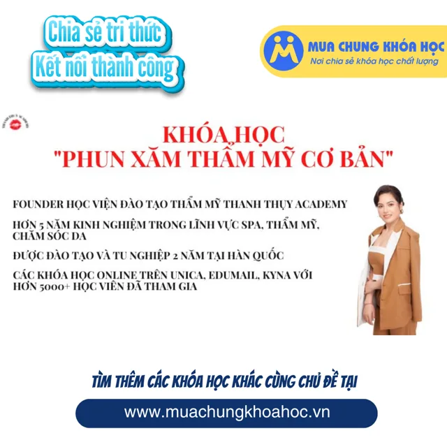 UKD157. Phun Xăm Thẩm Mỹ Cơ Bản