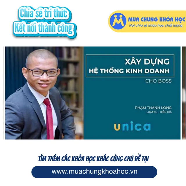 UKD83. Xây dựng hệ thống kinh doanh cho Boss