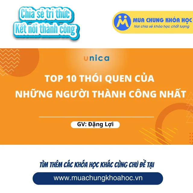 UKN216 Top 10 thói quen của những người thành công nhất