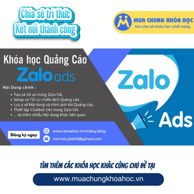UMK110 Trọn bộ Quảng cáo từ A-Z trên nền tảng Zalo (2022)