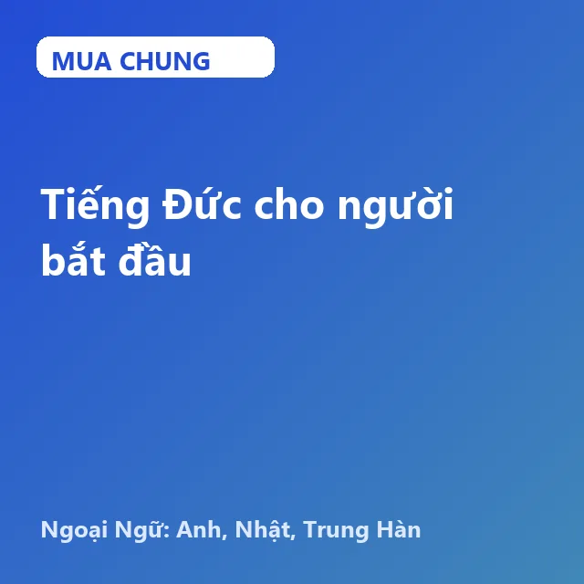UNN172. Tiếng Đức cho người bắt đầu