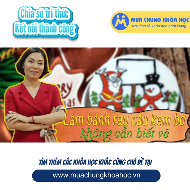 UPCS88. Làm bánh rau câu kem bơ không cần biết vẽ