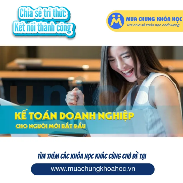 UTC75 Kế toán tài chính doanh nghiệp cho người mới bắt đầu