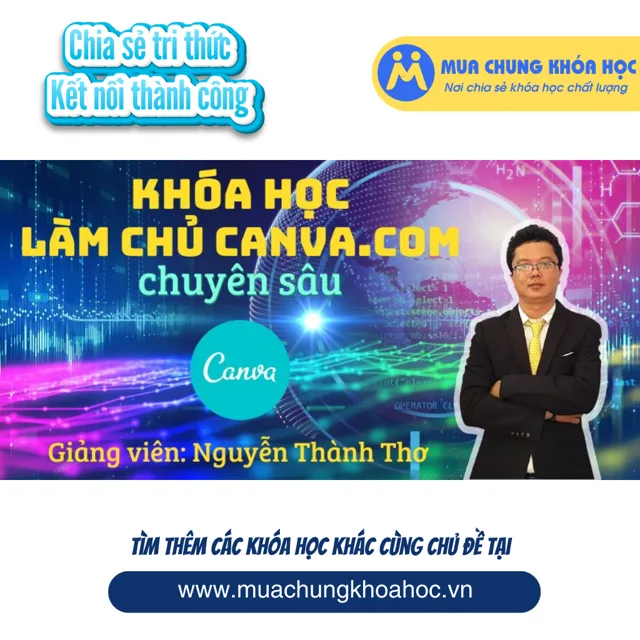 UXD125. Làm chủ phần mềm xử lý ảnh, video Canva.com chuyên sâu