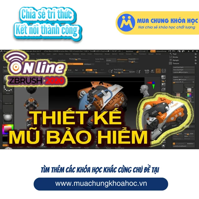 UXD96. Làm chủ nhanh chóng Zbrush với khóa học thiết kế mũ bảo hiểm